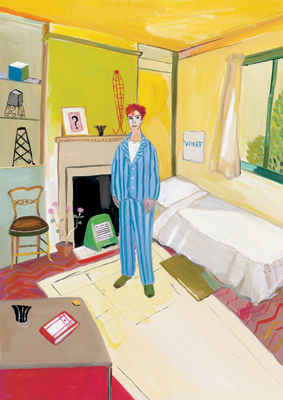 His first thought on getting out of bed—if he had any thought at all–was to get back in again.