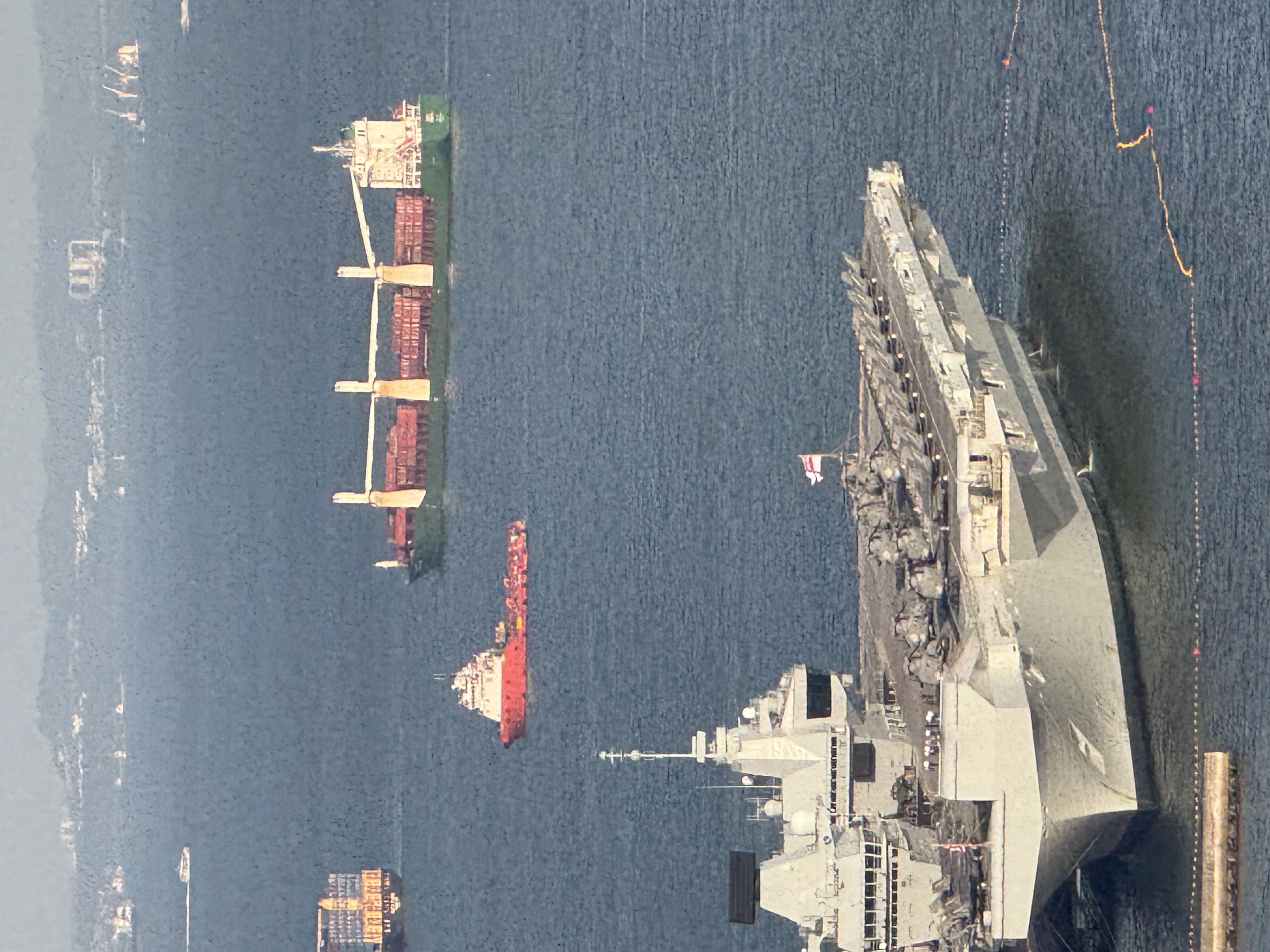 HMS Prince of Wales (R09) at the Marina Bay Cruise Centre